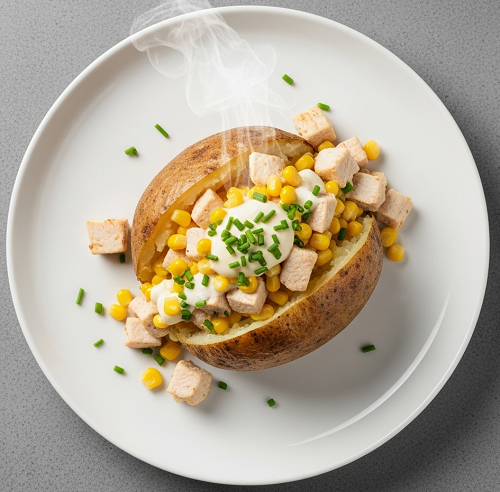 Baked Potato With Chicken Mayo 
